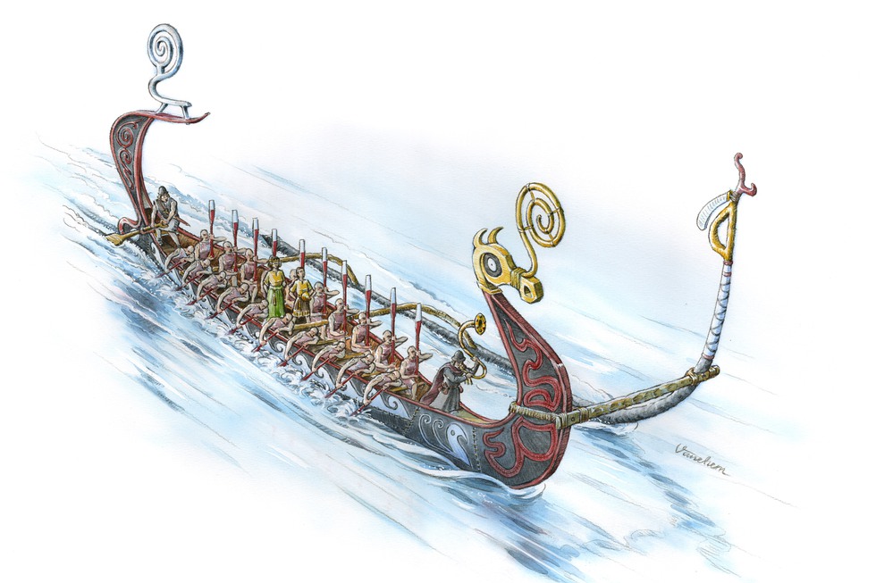 Illustration av hur Koppartorpsskeppet kan ha sett ut.