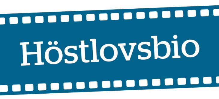 Texten Höstlovsbio över illustrerad filmrulle