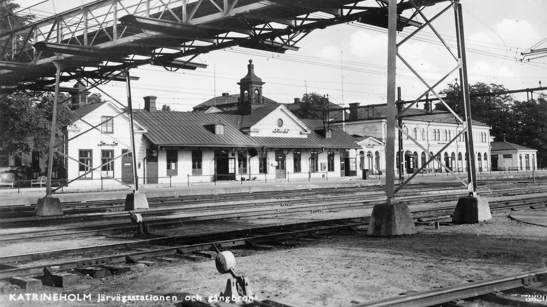 Järnvägsstationen i Katrineholm cirka 1940. 