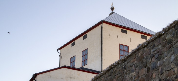 vitt torn på slott