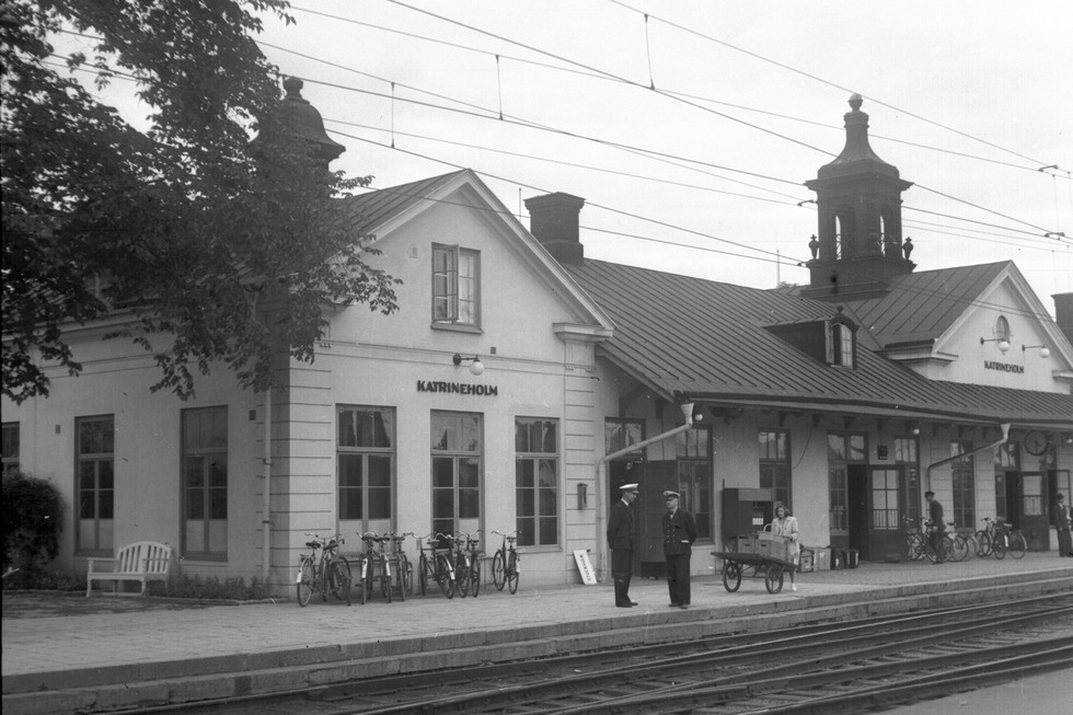 Järnvägsstationen i Katrineholm 1940-tal.