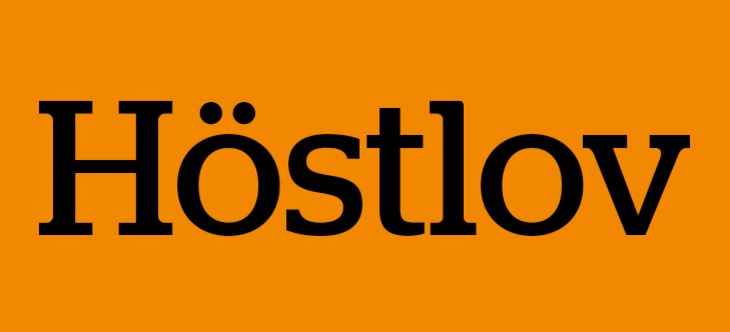 Texten höstlov på orange bakgrund