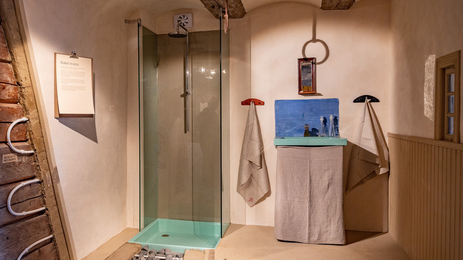 Ett badrum gjort med hållbara byggelement