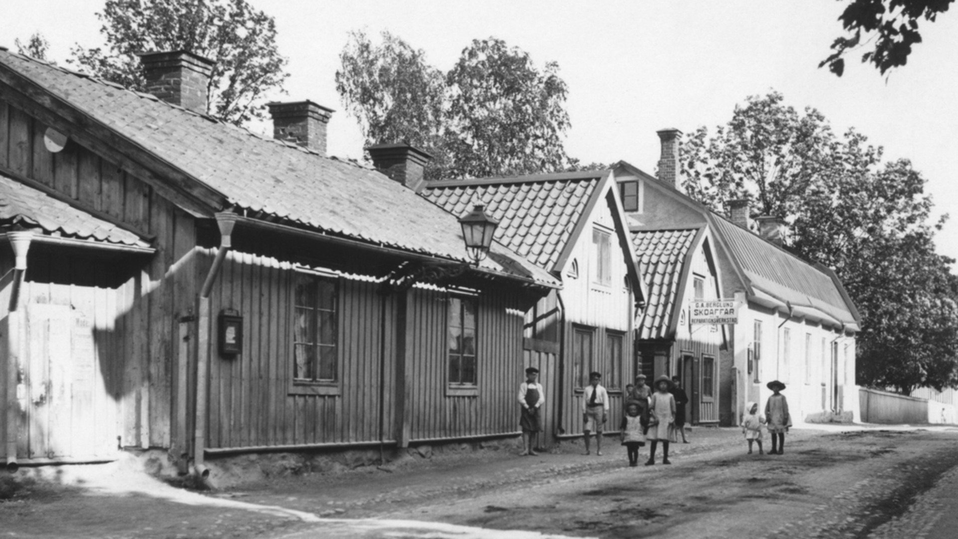Barn på Västra Trädgårdsgatan år 1919.